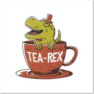 Tea-Rex - Cute Cup Dinosaur Gift Posters and Art